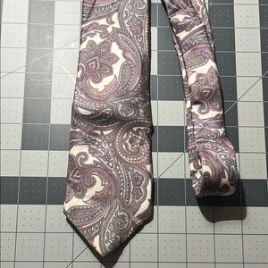 Brown and Cream Paisley Tie with Silky Finish